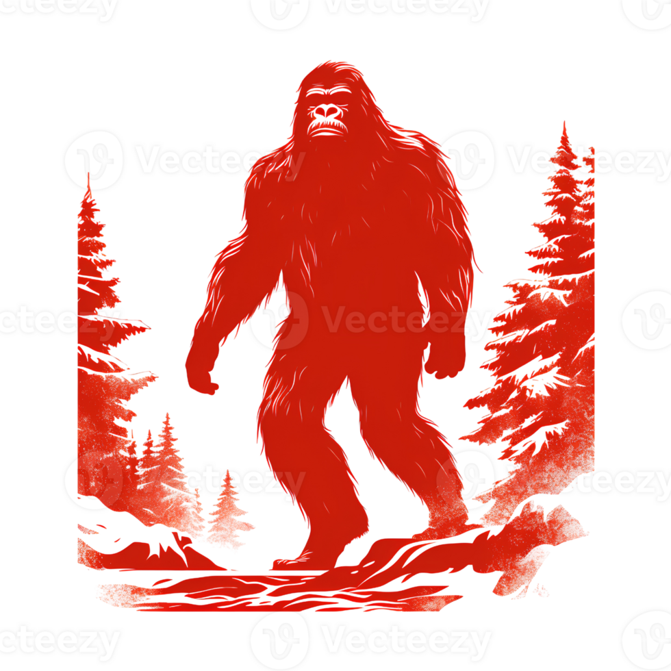bigfoot cartoon ai generative png