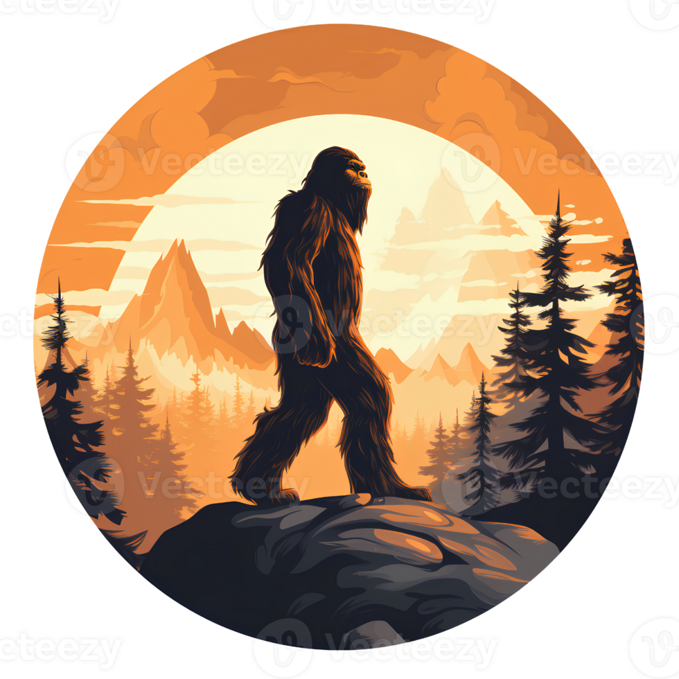bigfoot cartoon ai generative png