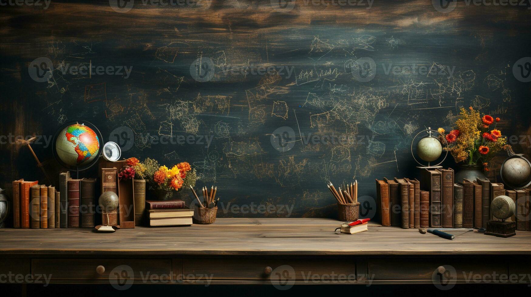 Blackboard texture Background ai photo