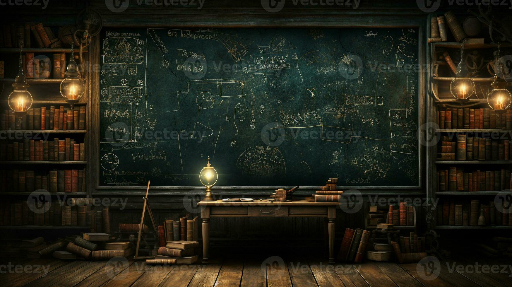 Blackboard texture Background ai photo