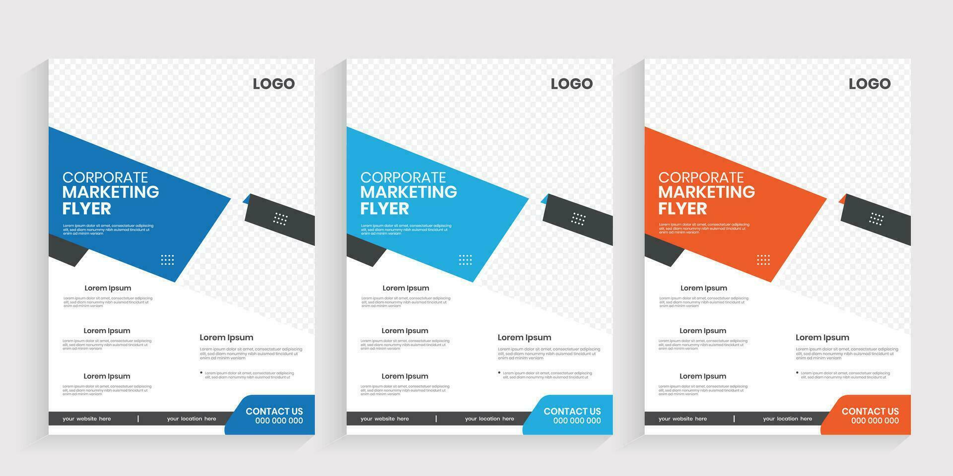 Corporate agency marketing promotional a4 flier leaflet vector