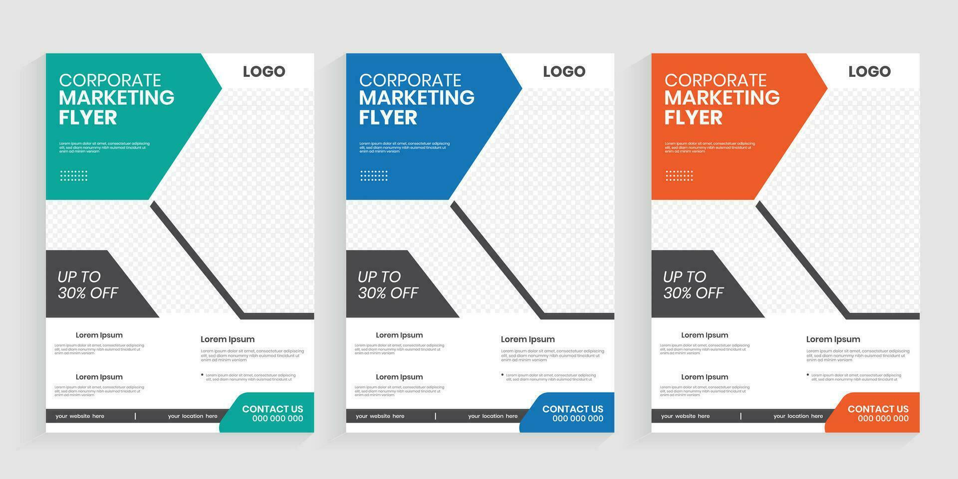 New editable corporate agency print a4 flier, poster and leaflet layout vector