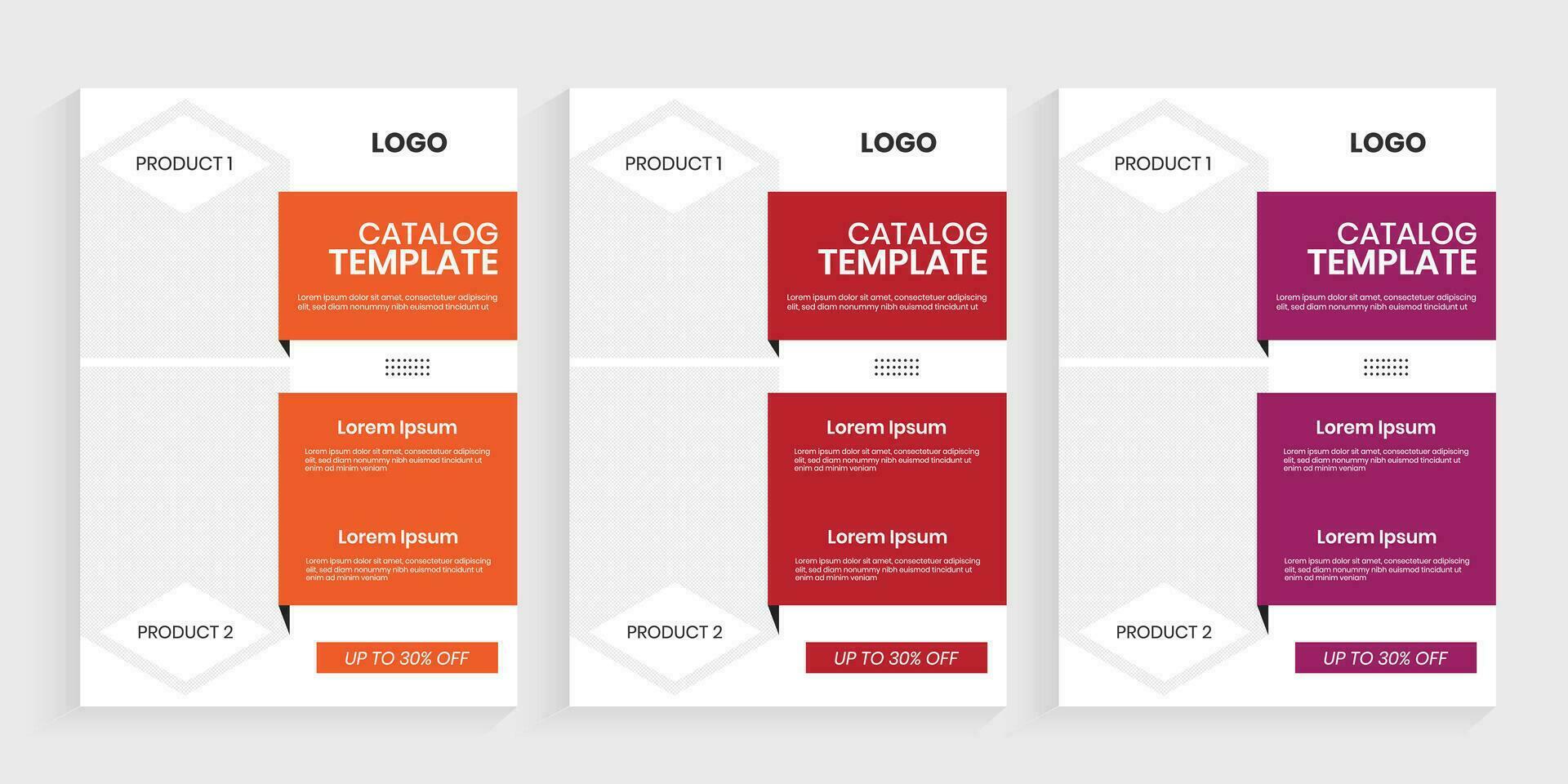 New printable product catalog or lookbook template vector