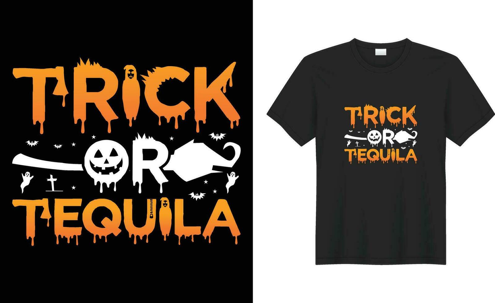 Happy Halloween beautiful witchy and Party scary costume print-ready vector T-shirt. Trick or tequila