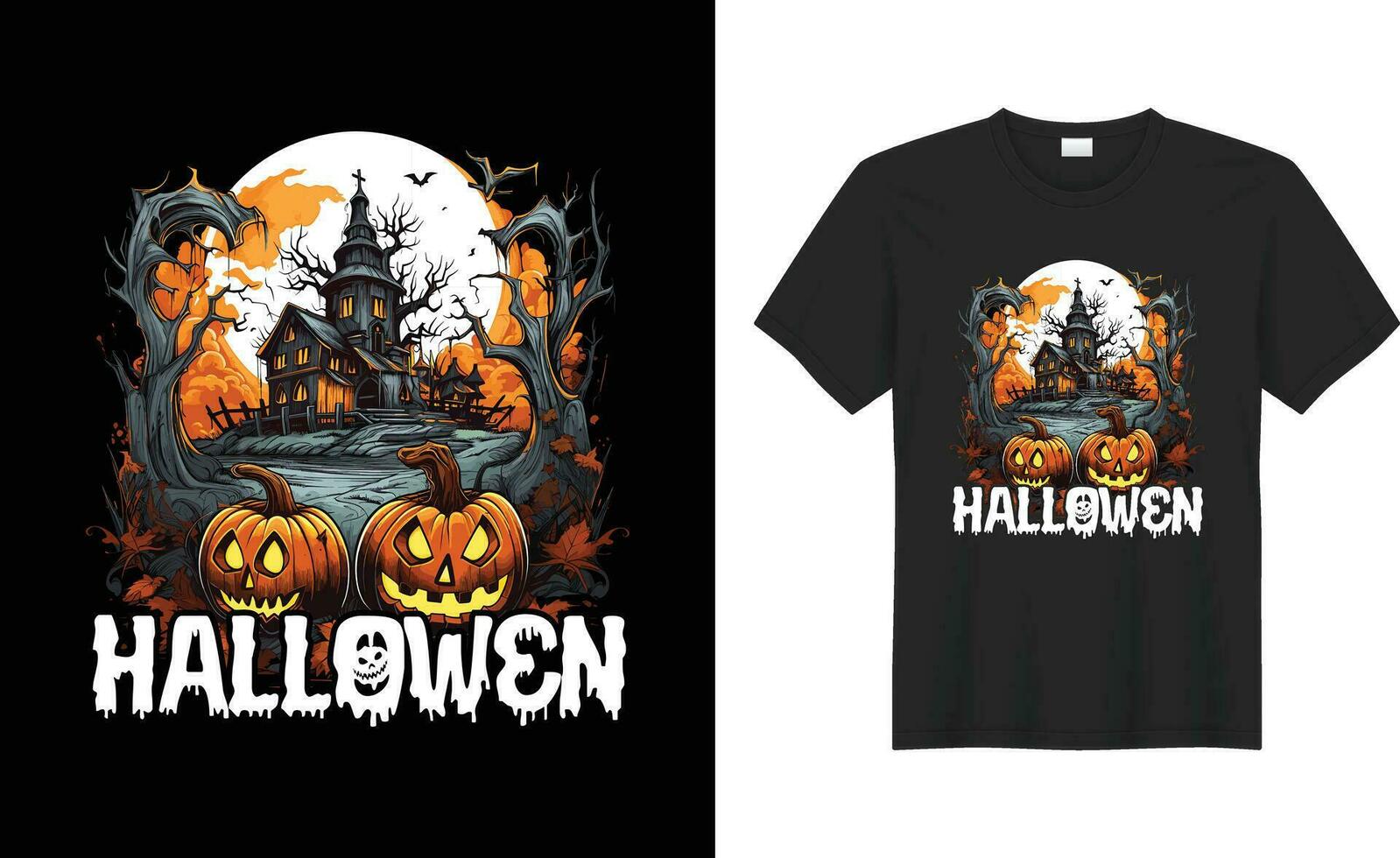 Happy Halloween beautiful witchy and Party scary costume print-ready vector T-shirt.