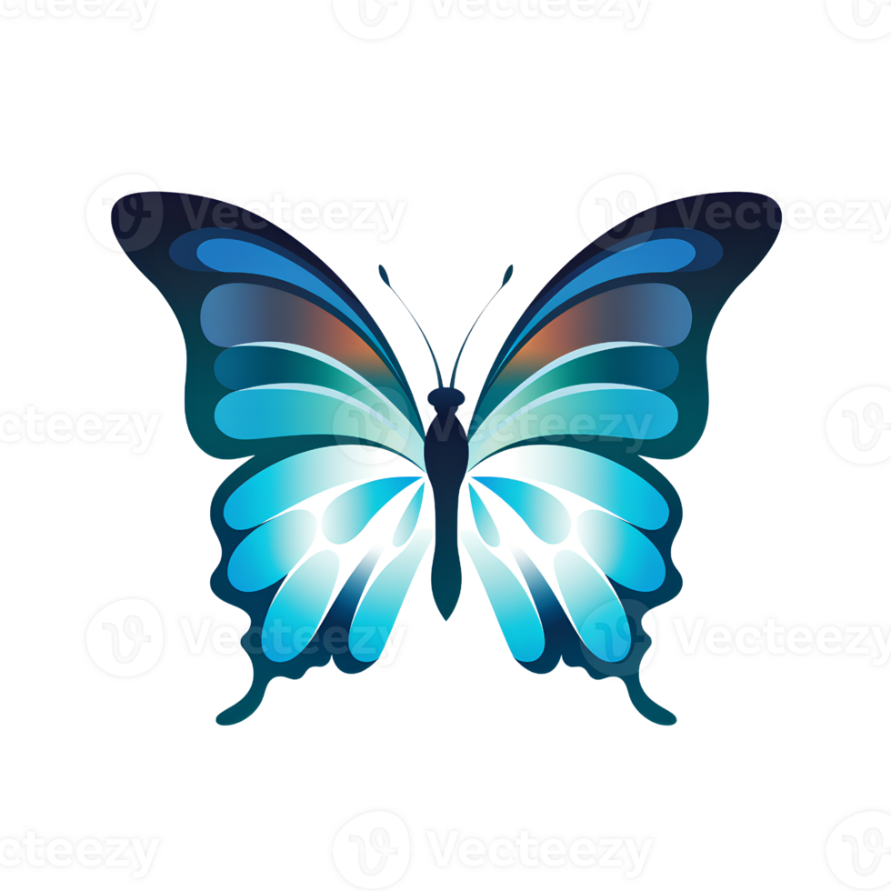 butterfly cartoon ai generative png