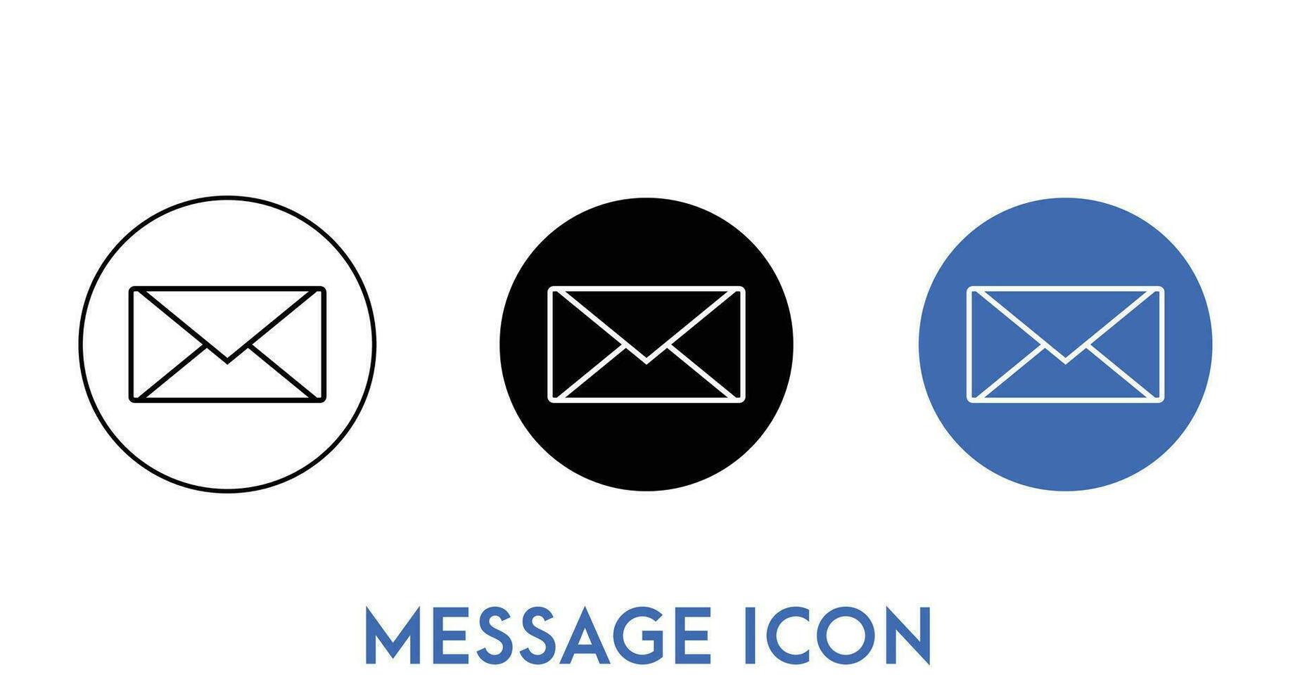 Message icon in Vector