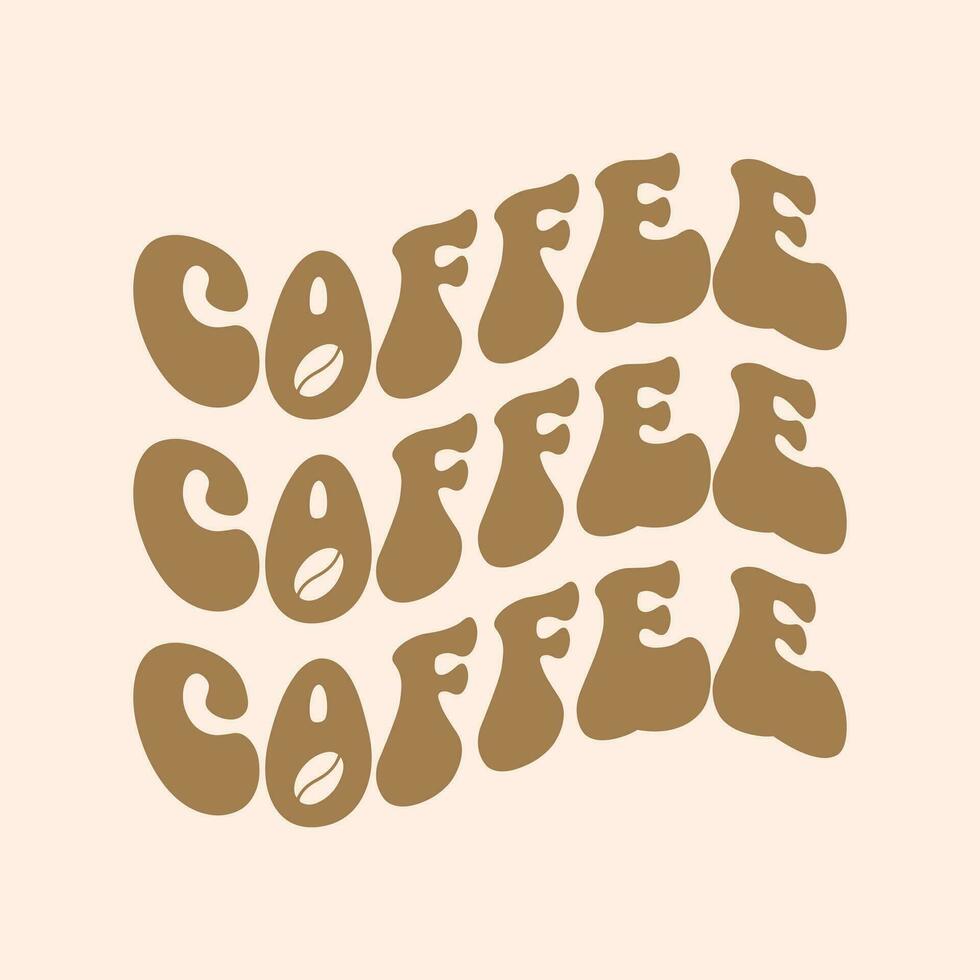 coffee lettering quote vector