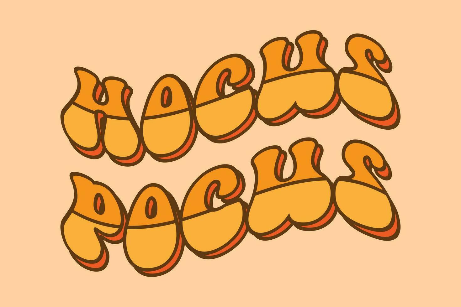 hocus pocus typography lettering for t shirt design vector