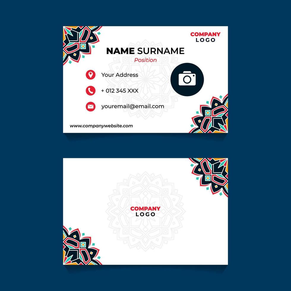 Name Card Design for Business or Company vector