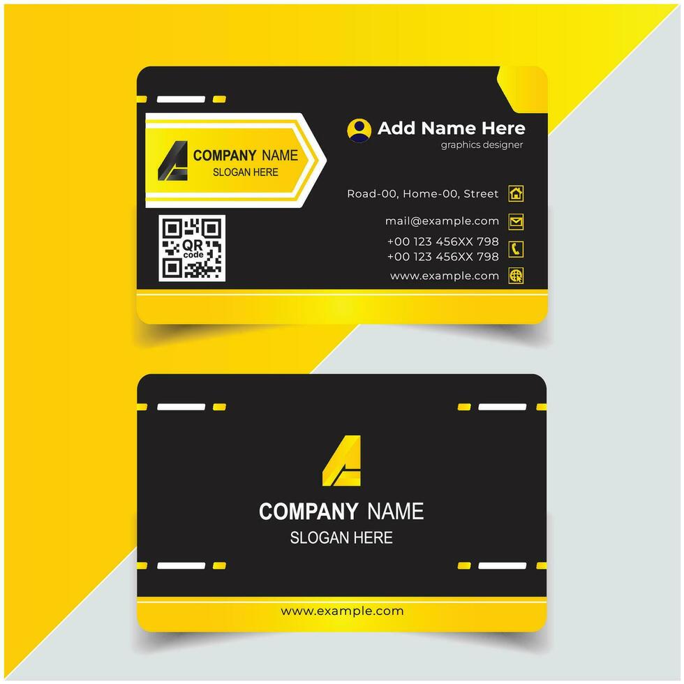 Professional business card design, visiting card, template, vector