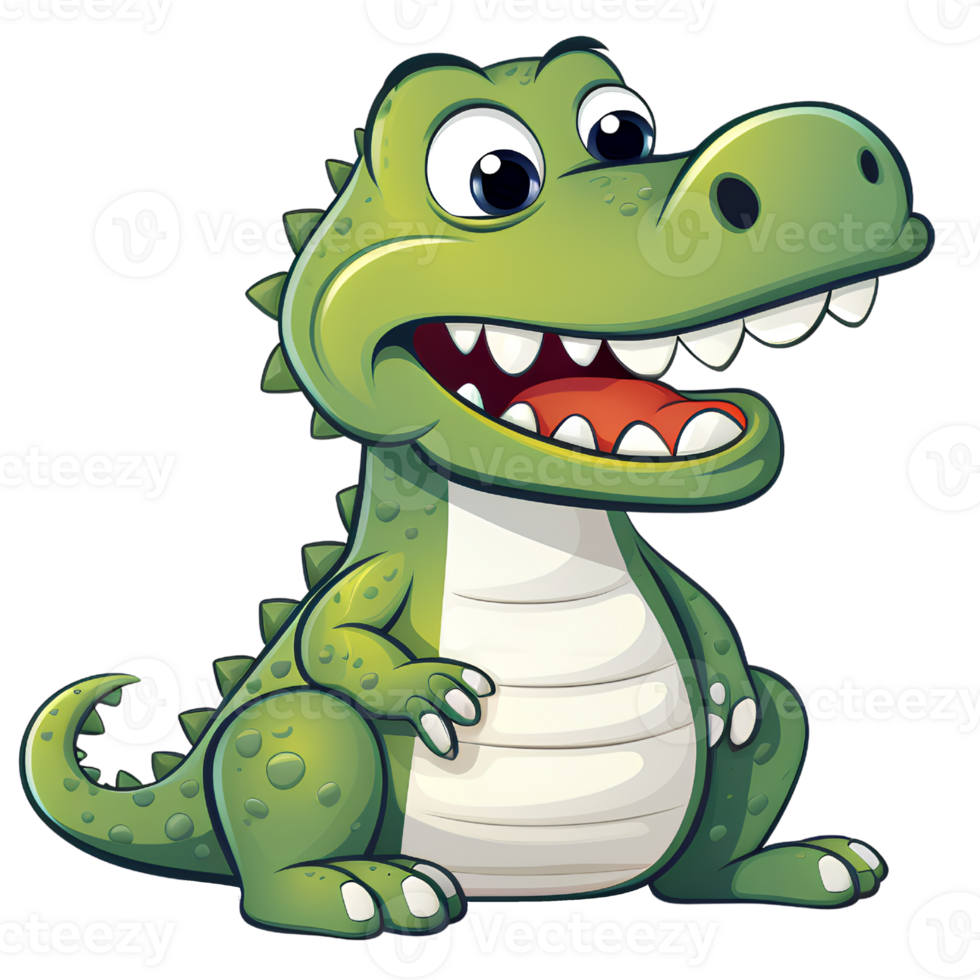 crocodile cartoon ai generative png