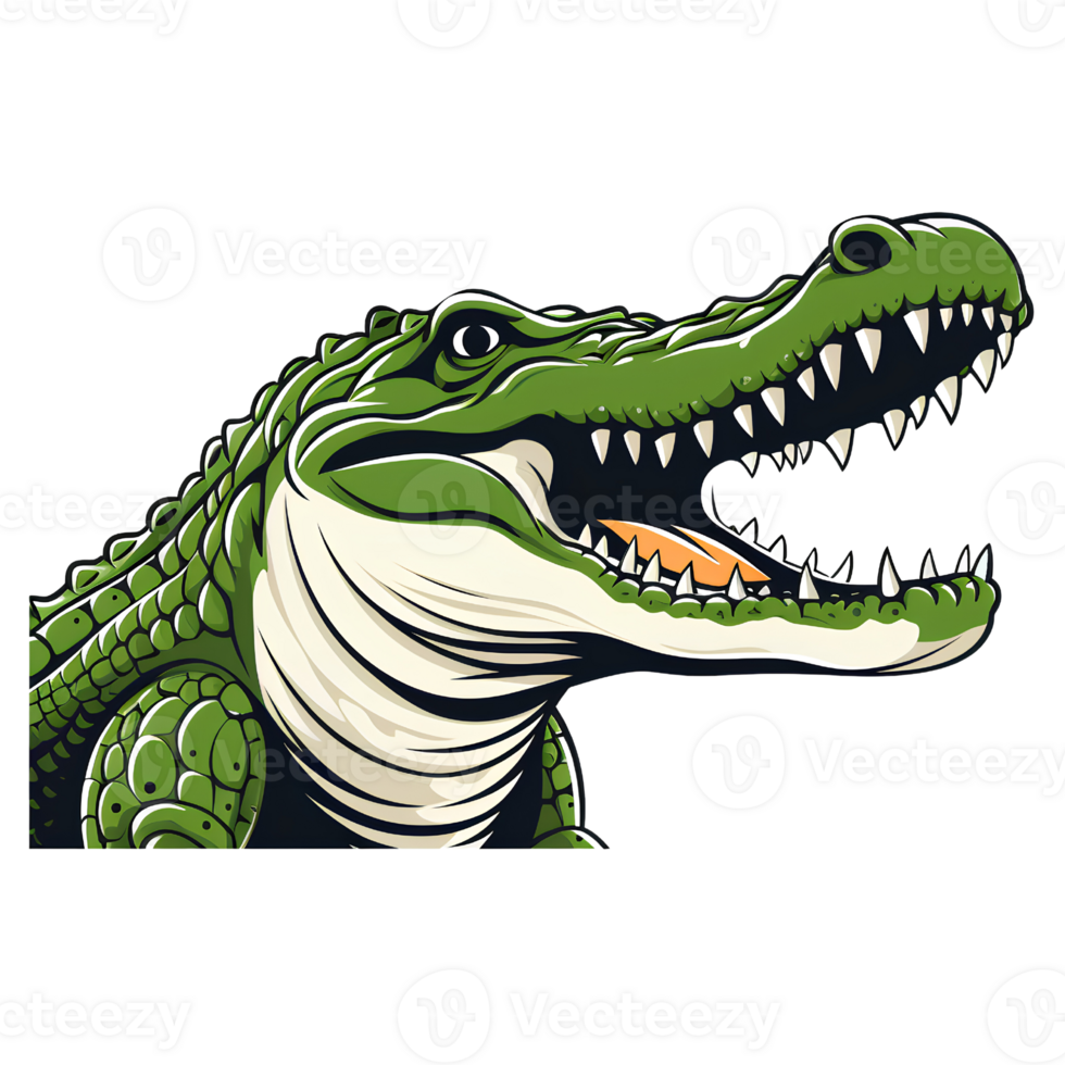 crocodile cartoon ai generative png