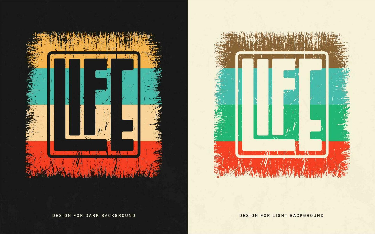 Vector life lettering t shirt design vector template
