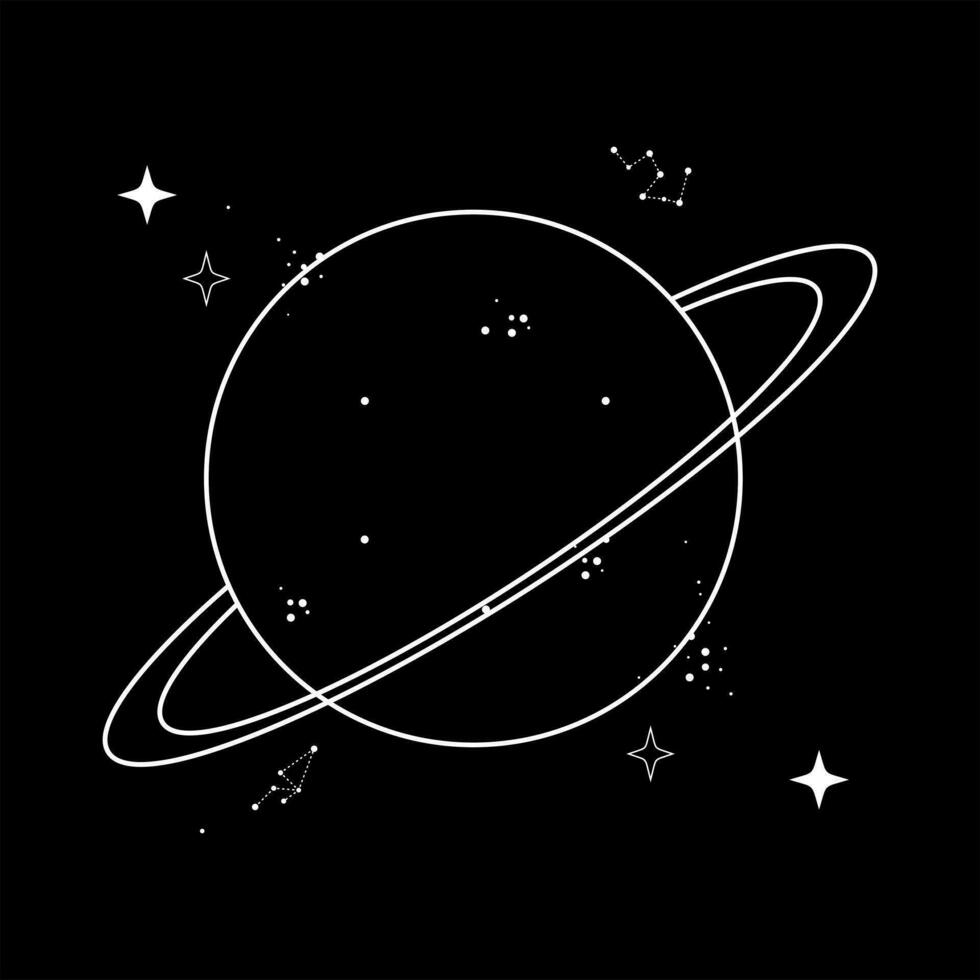 vector ilustración de Saturno solar sistema galaxia