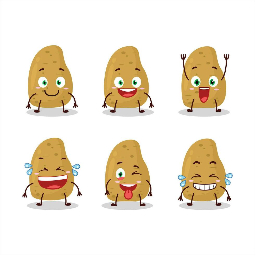 Cartoon character of potatoe with smile expression vector