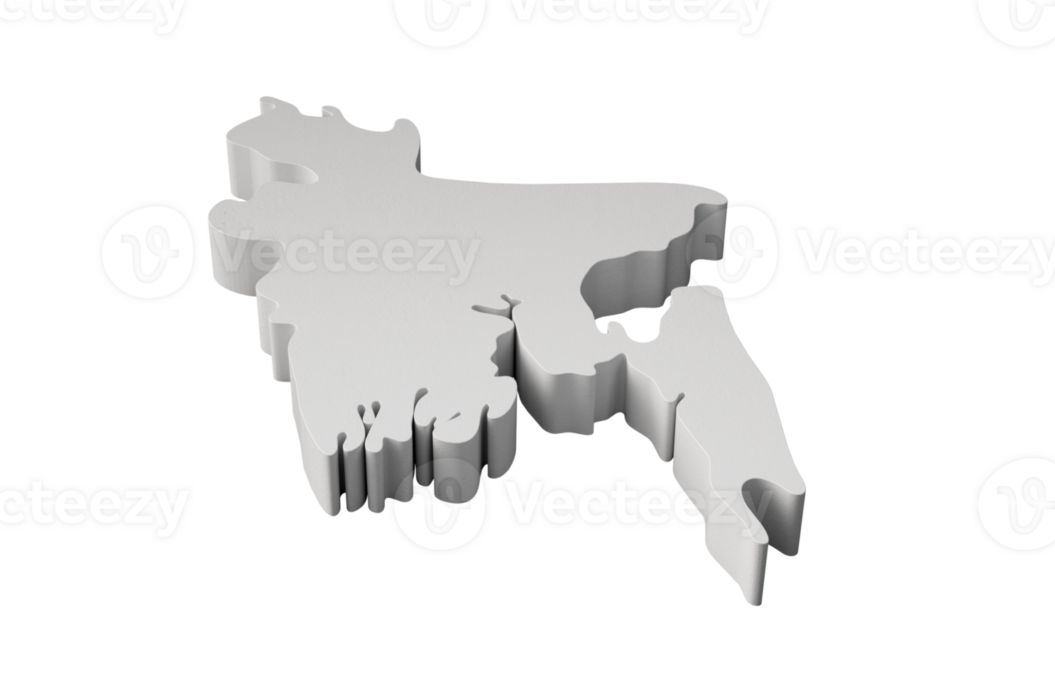 Bangladesh 3D map Geography Cartography and topology 3D illustration png