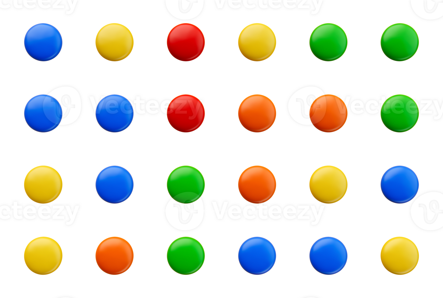 Colorful chocolate candy pills. Top view 3d illustration png