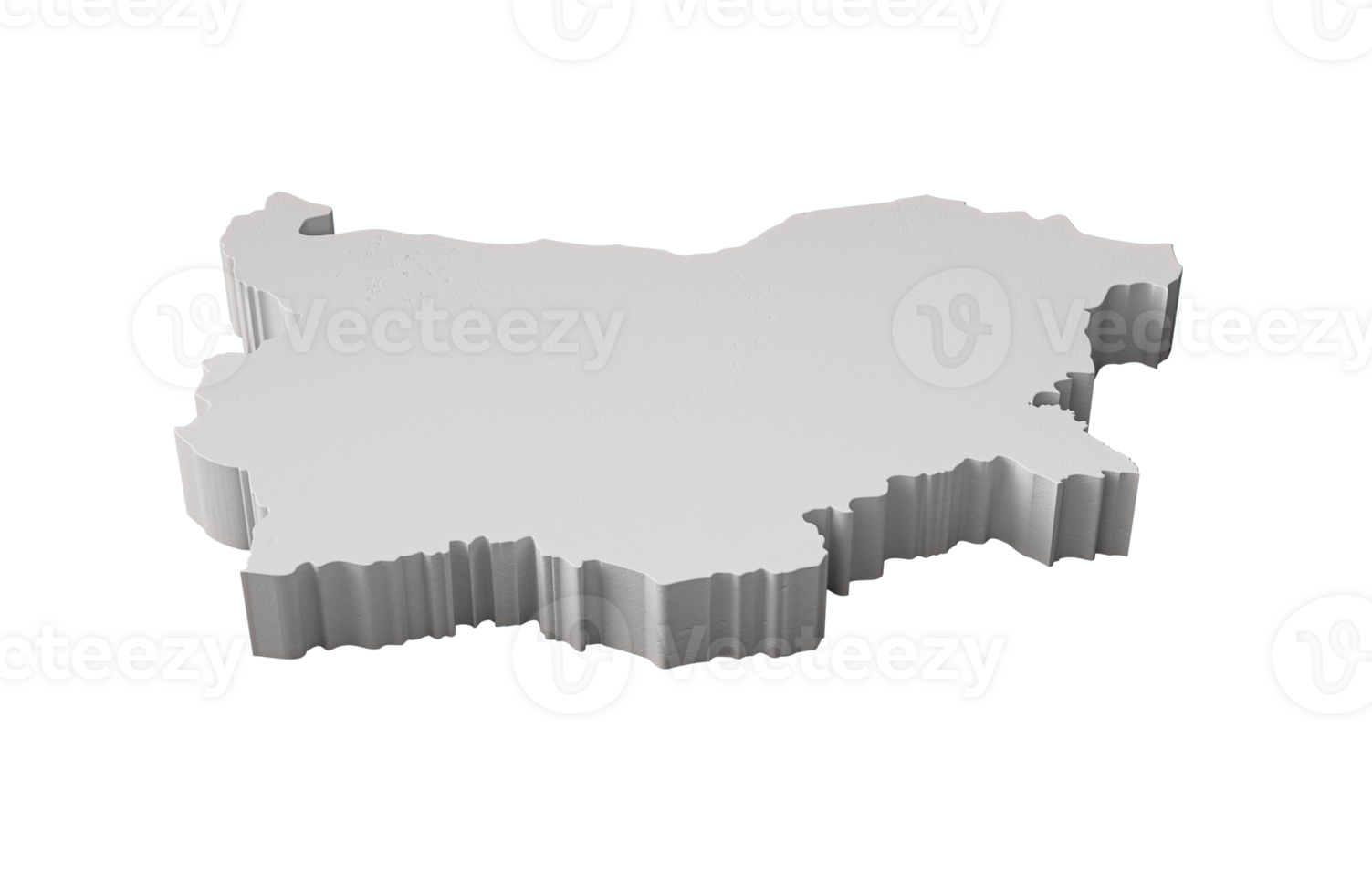 Bulgaria 3D map Geography Cartography and topology 3D illustration png