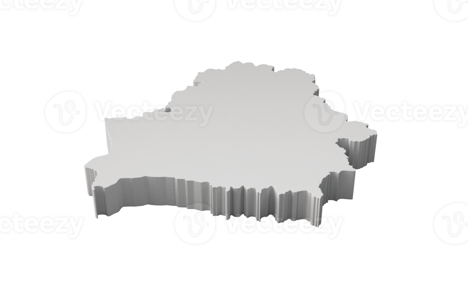 Belarus 3D map Geography Cartography and topology 3D illustration png