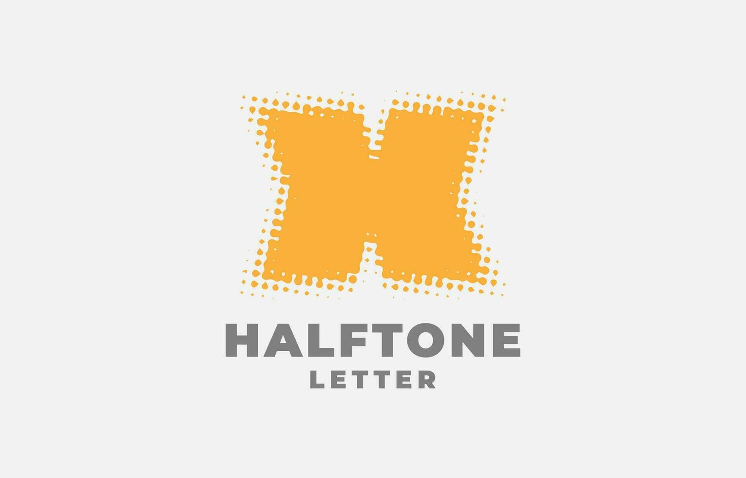 letter X halftone vector logotype design