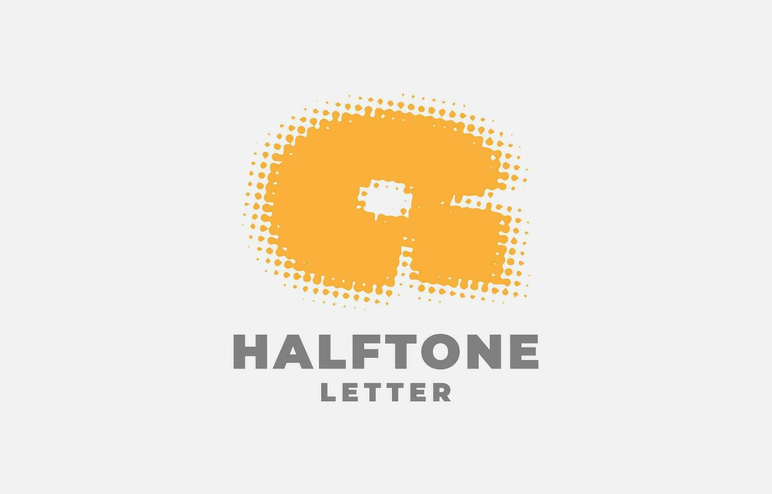 letter G halftone vector logotype design