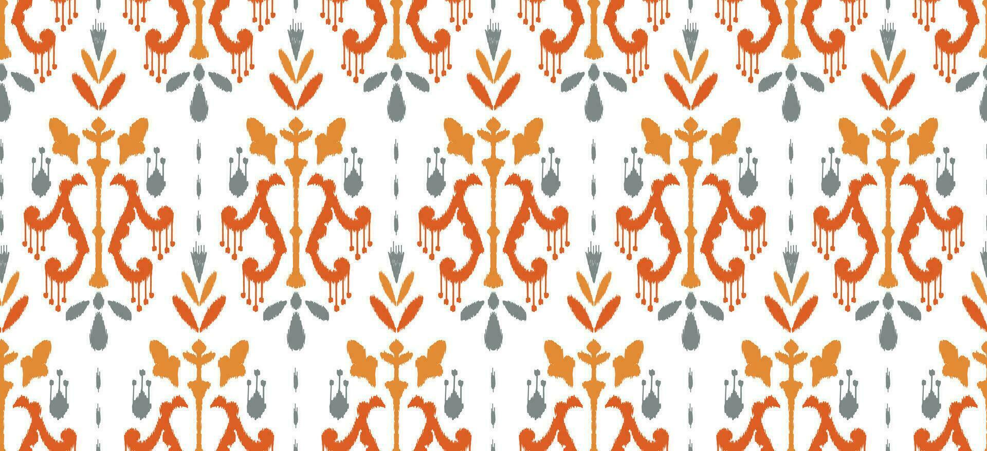 motivo étnico hecho a mano hermosa ikat Arte. étnico resumen floral naranja antecedentes Arte. gente bordado, peruano, indio, Asia, marroquí, pavo, y uzbeko estilo. azteca geométrico Arte ornamento impresión. vector