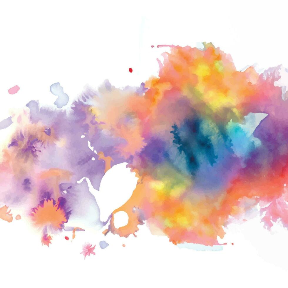 vector abstract background with a colourful watercolour splatter design