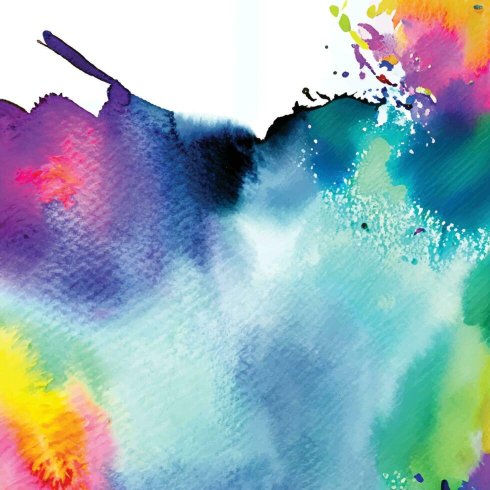 vector abstract background with a colourful watercolour splatter design