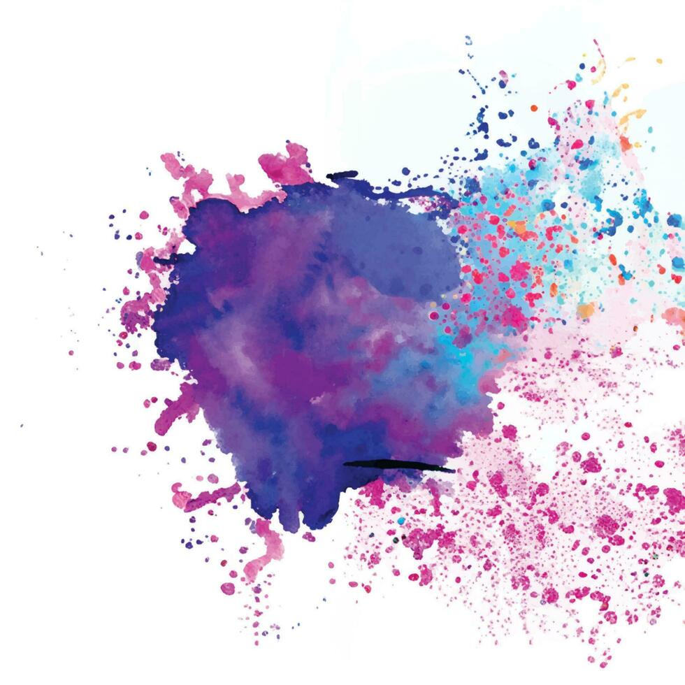 vector abstract background with a colourful watercolour splatter design