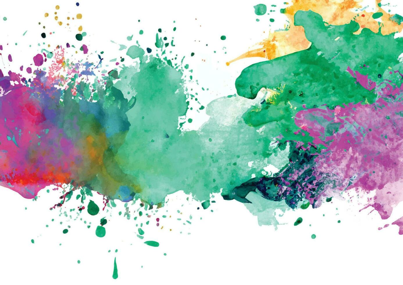 vector abstract background with a colourful watercolour splatter design