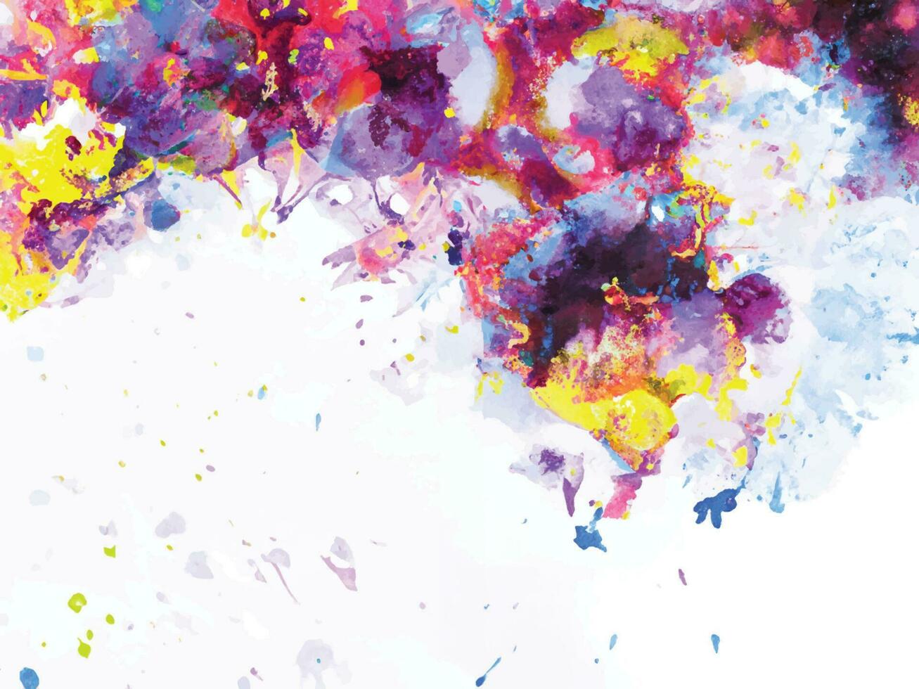 vector abstract background with a colourful watercolour splatter design