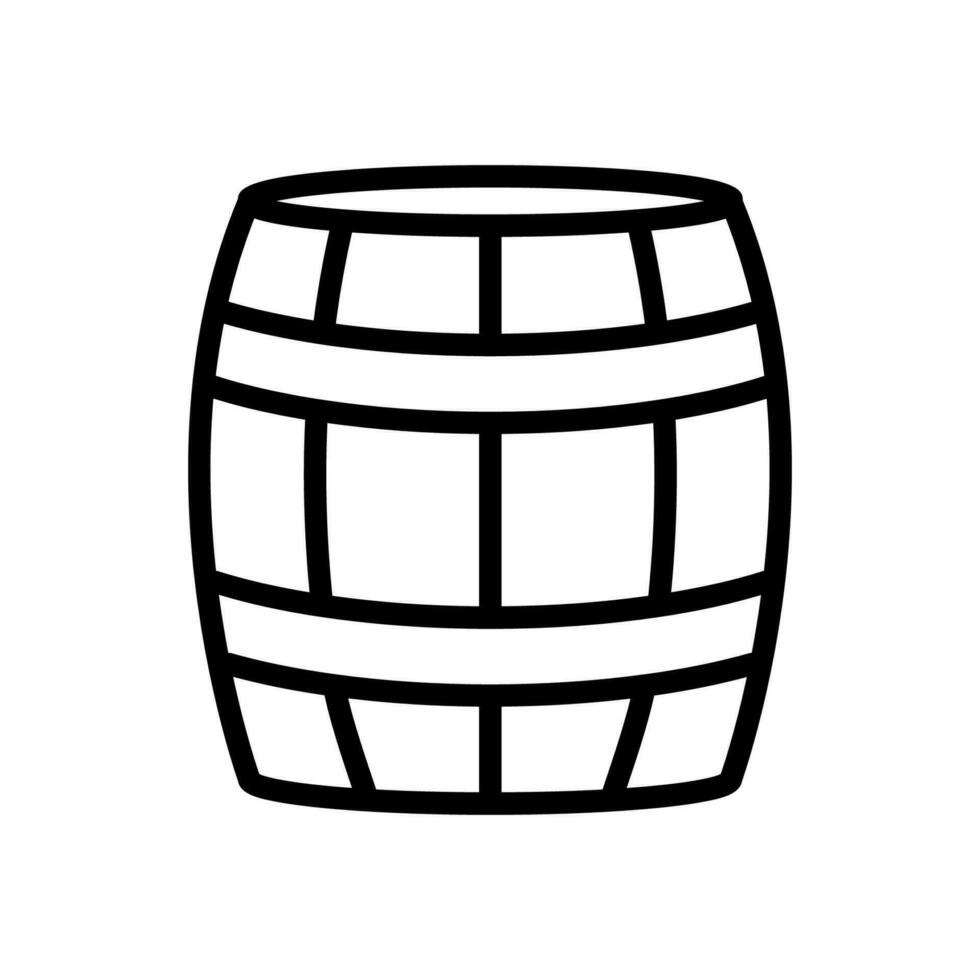 barrel icon line style vector