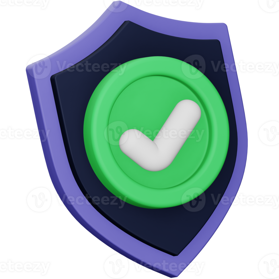 Shield 3d rendering isometric icon. png