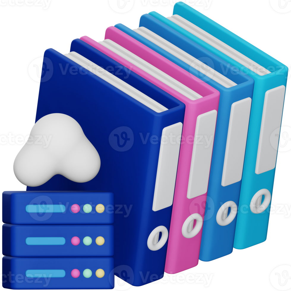 Data archive 3d rendering isometric icon. png