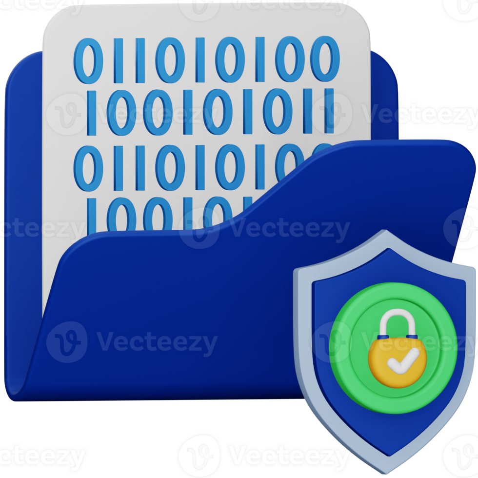 Data encryption 3d rendering isometric icon. png