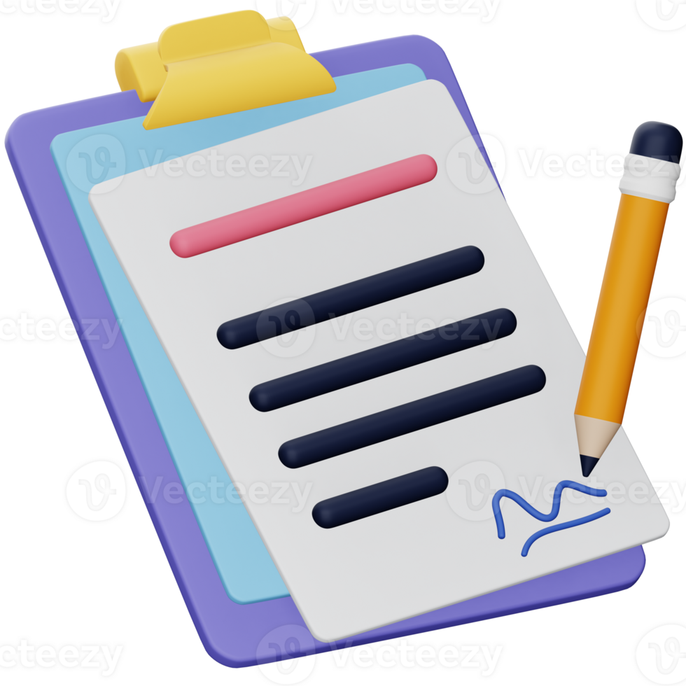 Business contract 3d rendering isometric icon. png