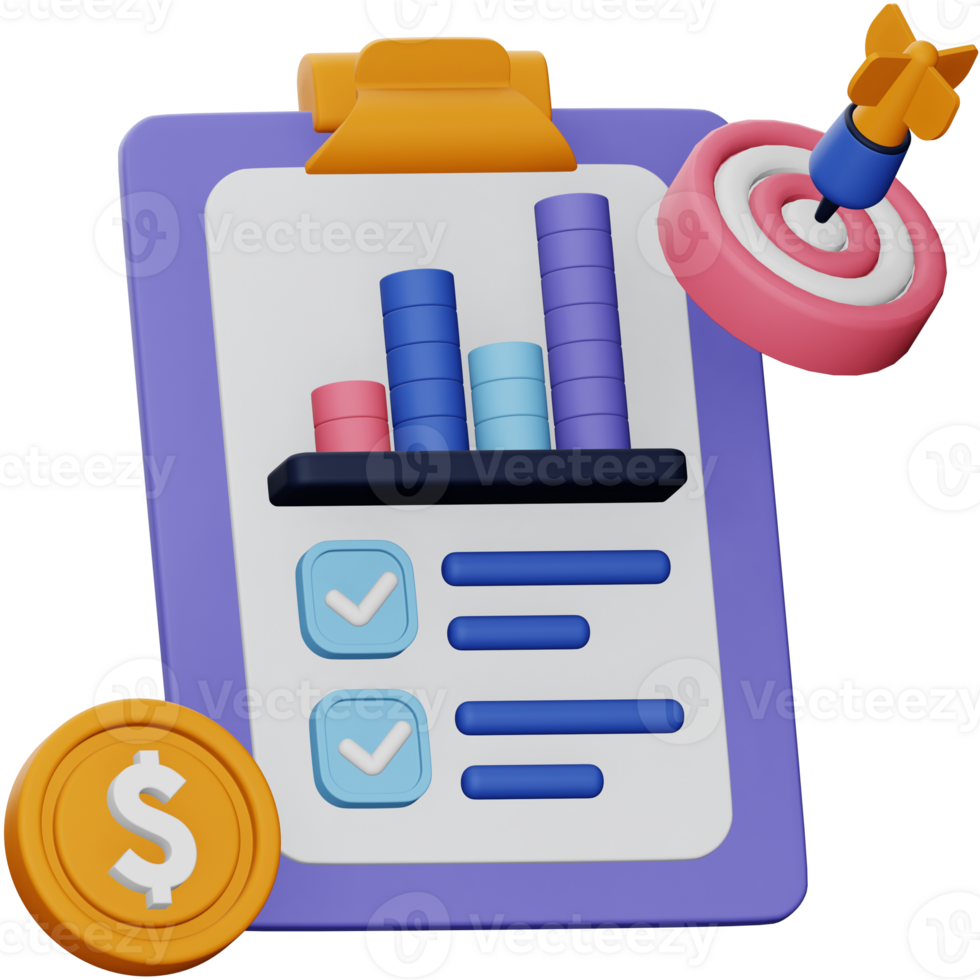 Business planning 3d rendering isometric icon. png