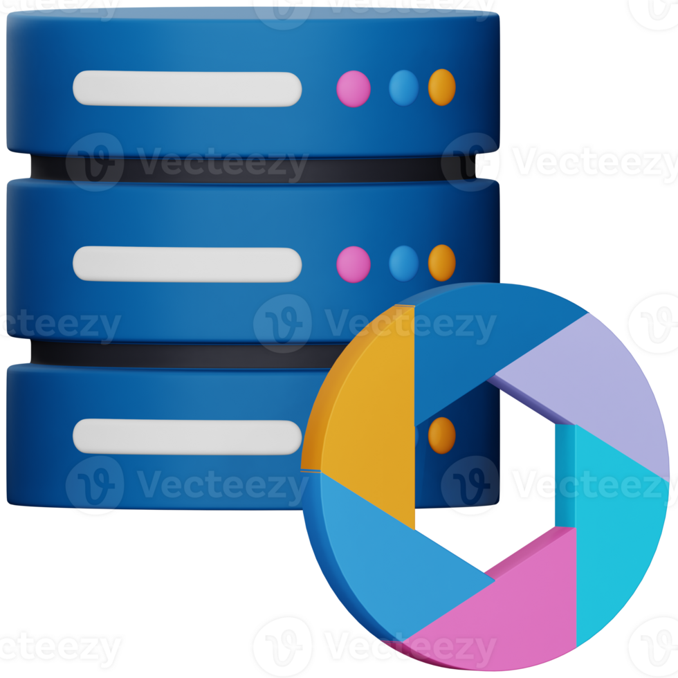 Raw data 3d rendering isometric icon. png