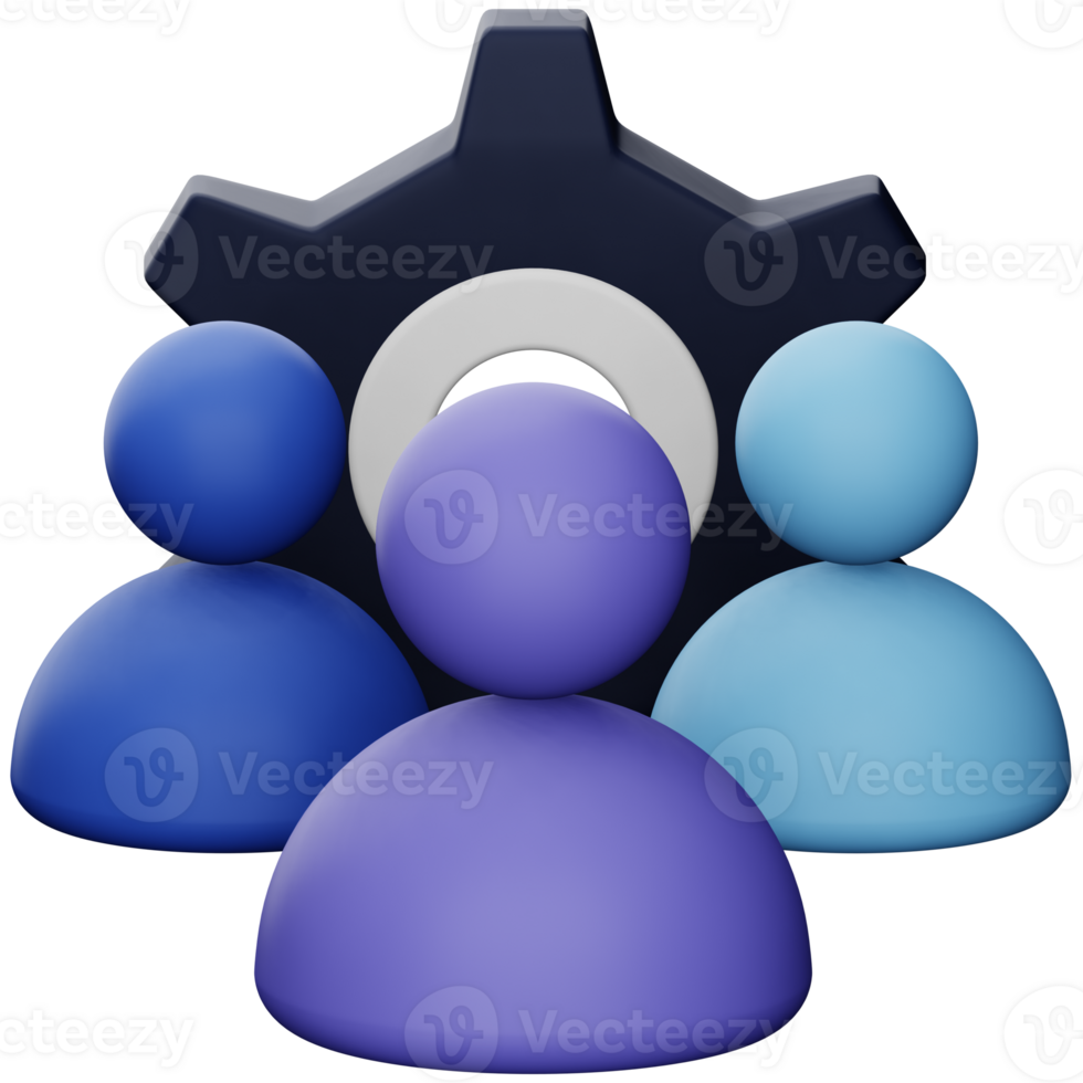 Business team 3d rendering isometric icon. png