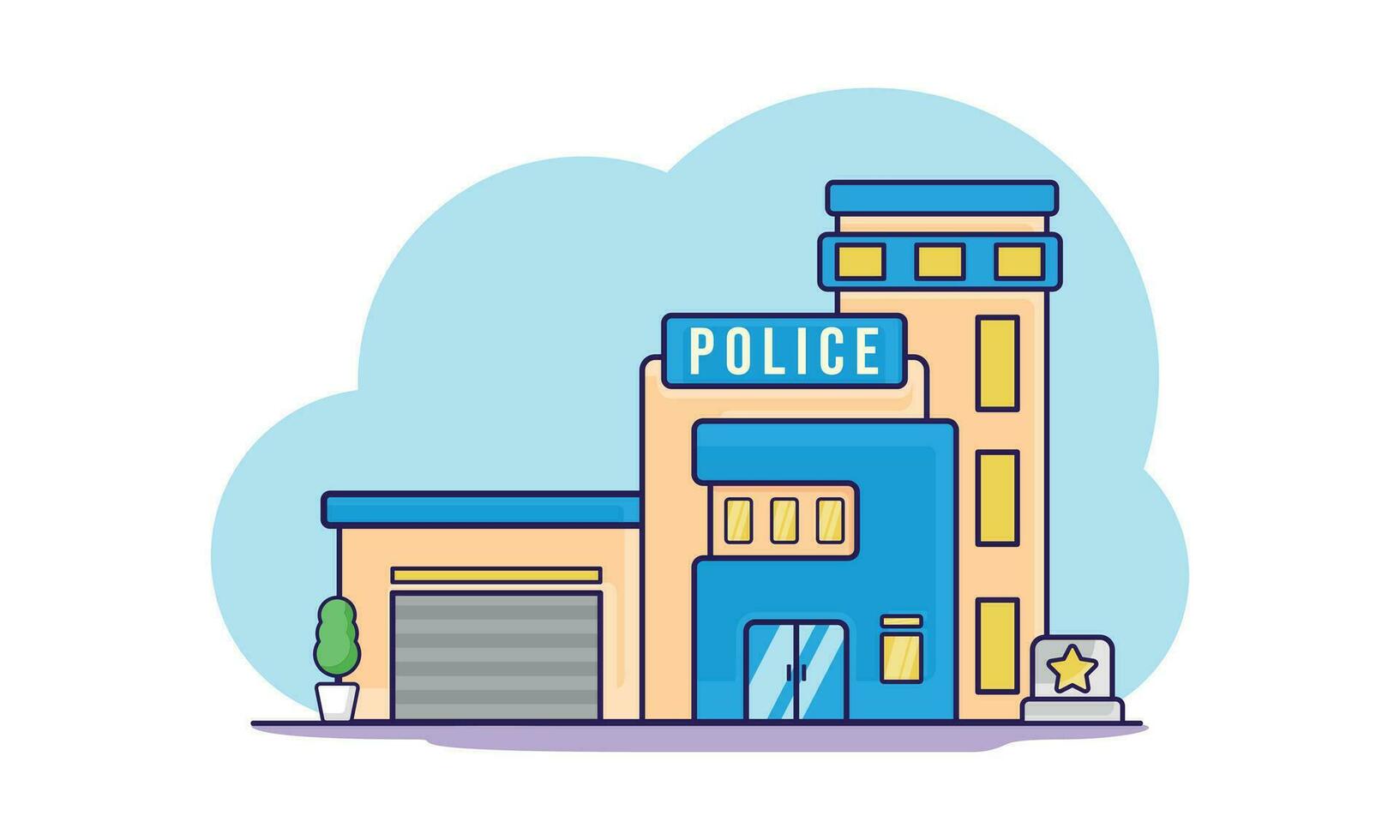 Illustration vector graphic design of Police