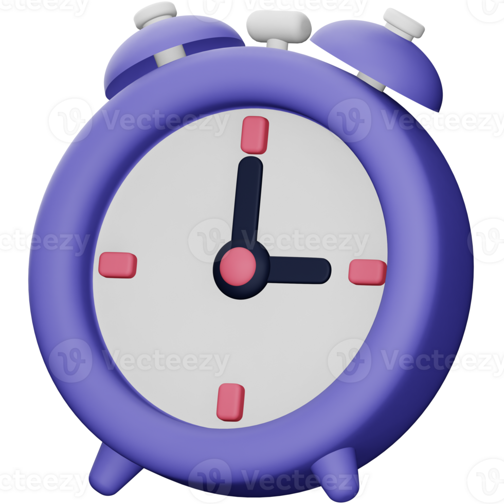 Clock 3d rendering isometric icon. png