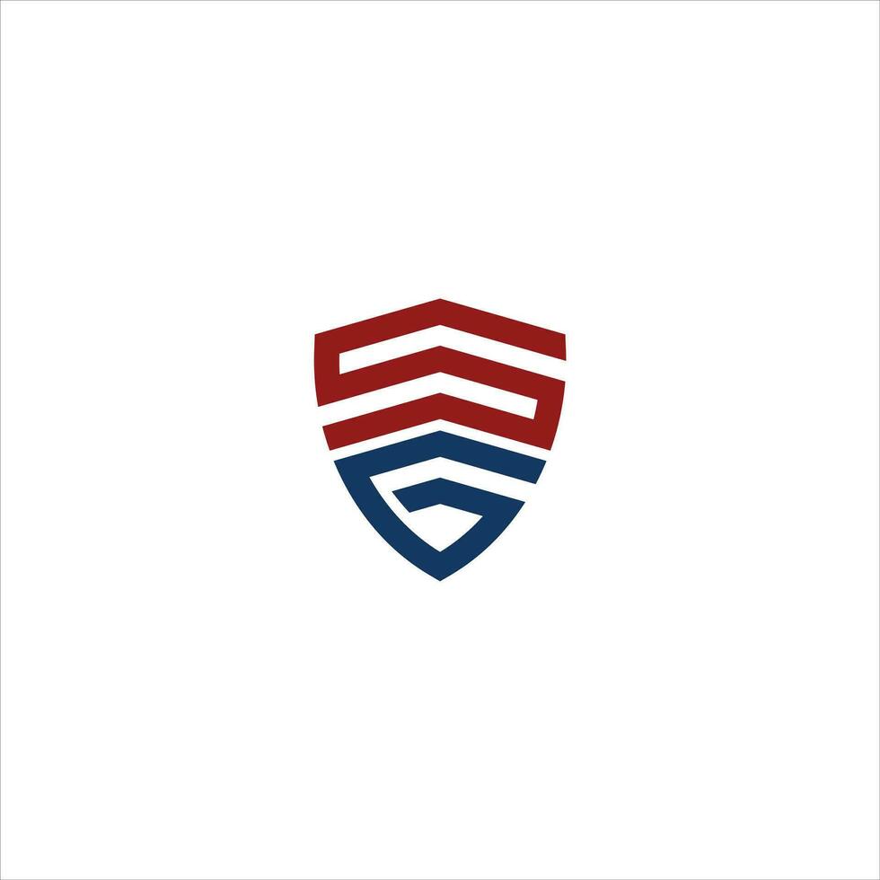 Logo letter SG shield Monogram concept vector