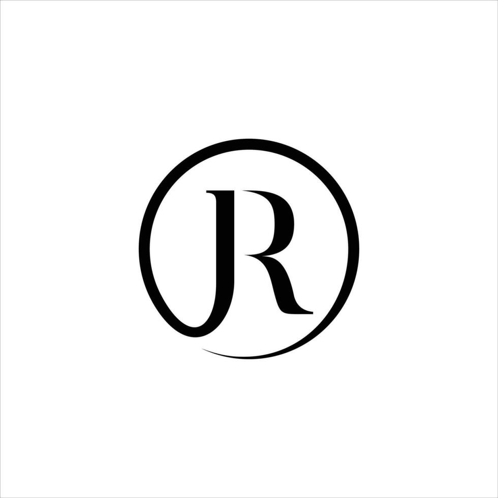 JR letter Logo Design Template Vector
