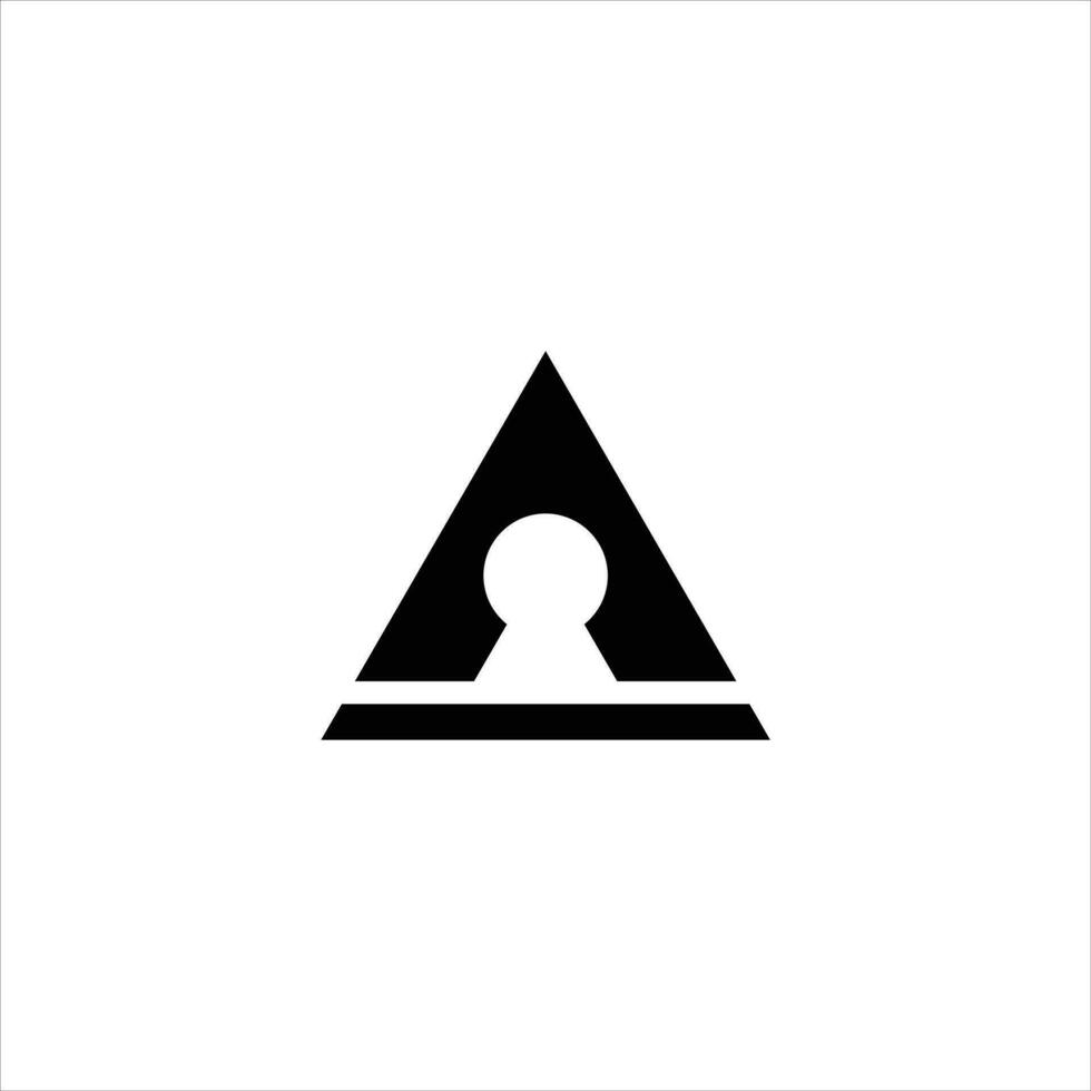 Pyramid vector icon, triangle symbol. Simple, flat design for web or mobile app