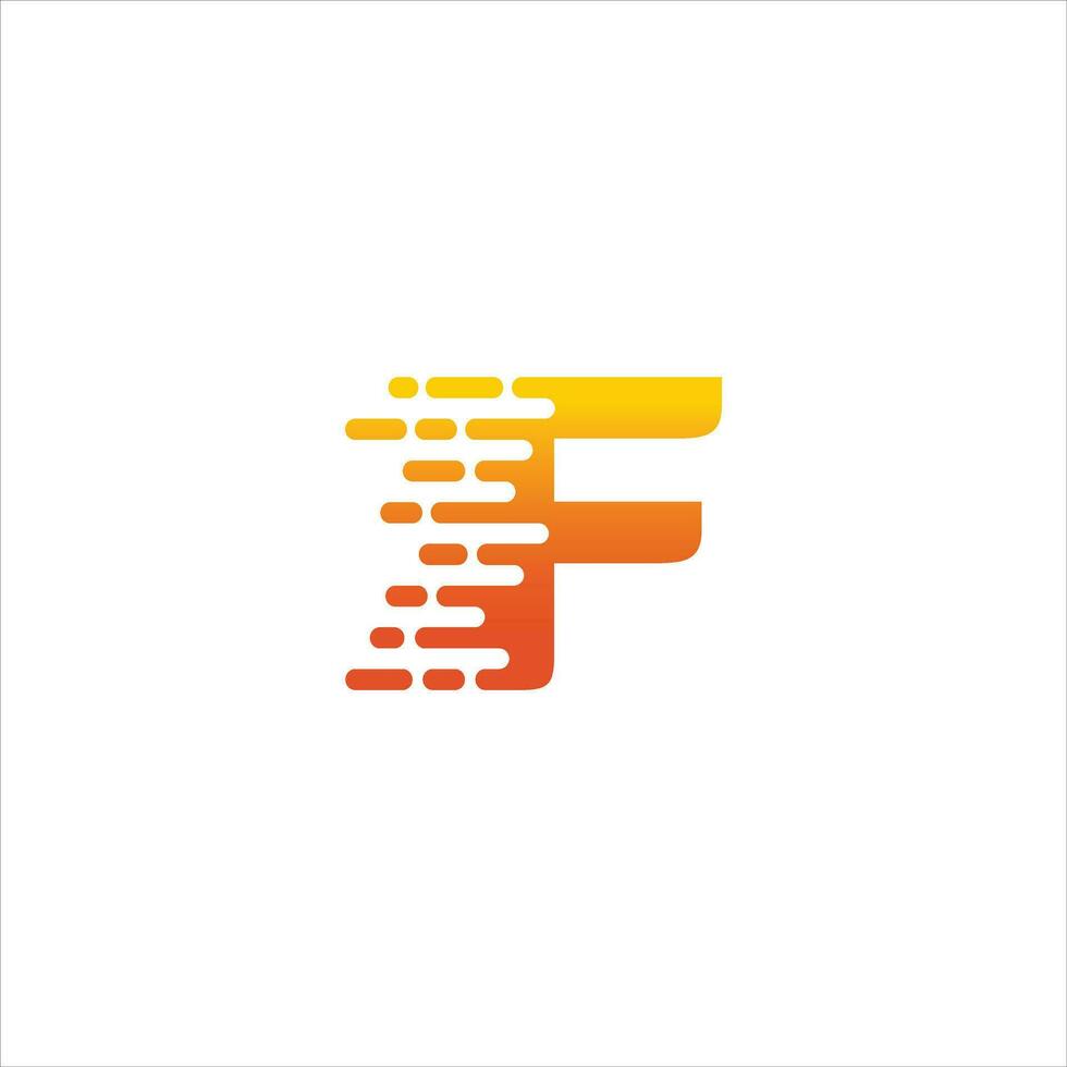 Fast Letter F logo icon design template vector