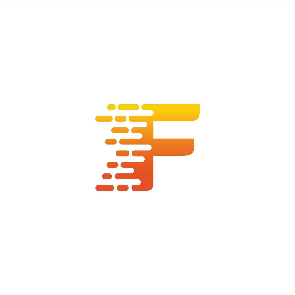 rápido letra F logo icono diseño modelo vector