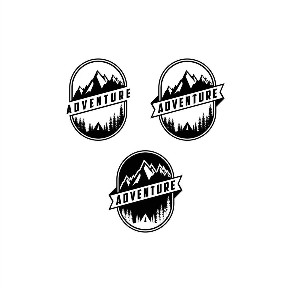 Adventure logo. Mountain logo on white background. mountain icon for adventure logos vector