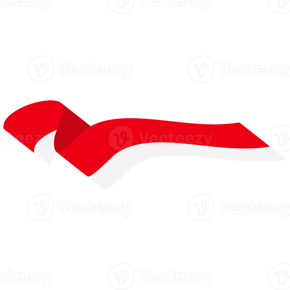 The red and white flag folded and fluttered like a ribbon png