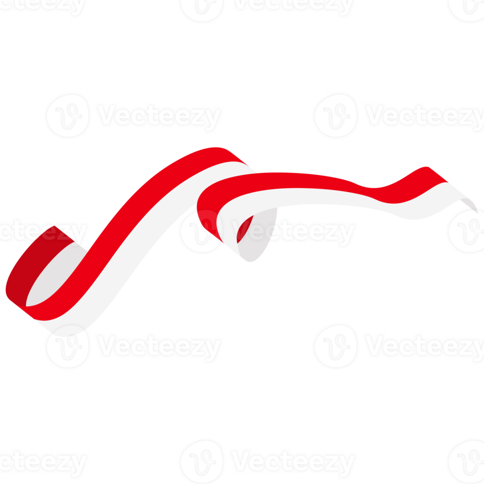 The red and white flag folded and fluttered like a ribbon png